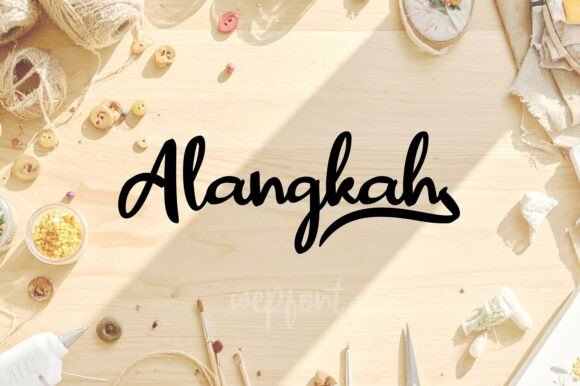 Alangkah: A Handcrafted Script Font for Editorial Elegance
