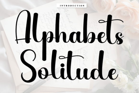 Alphabets Solitude for Web Design: A Modern Script Font in Action