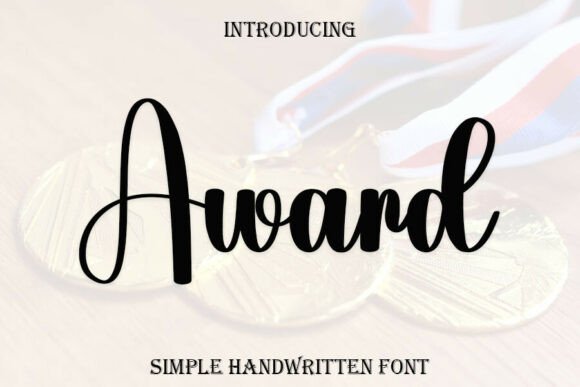 Award Font for Editorial Design and Content Creation