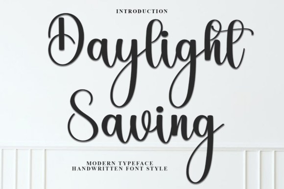 Daylight Saving Font for Festive Design