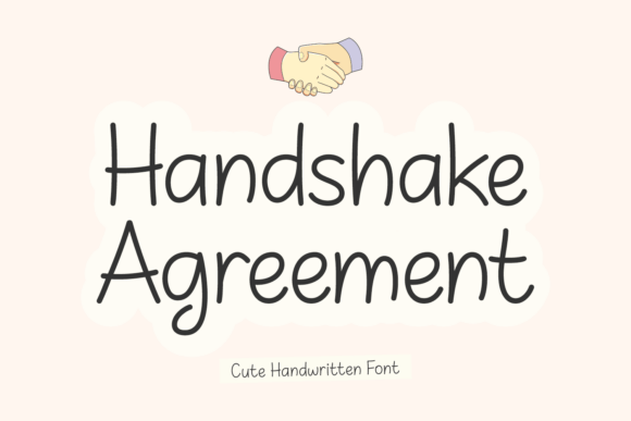 Handshake Agreement Font for Branding That Feels Personal