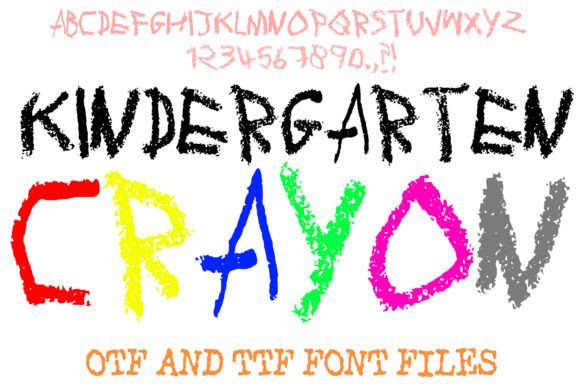 Kindergarten Crayon Font for Creative Campaigns