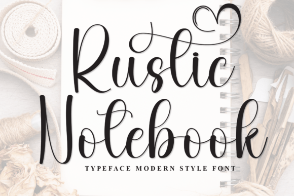 Rustic Notebook Font for Editorial Design