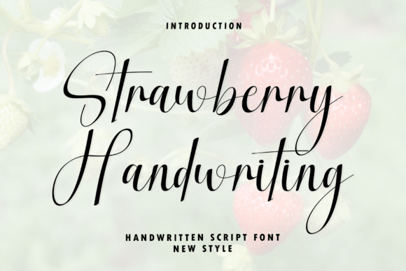 Strawberry Handwriting for Modern Editorial Design