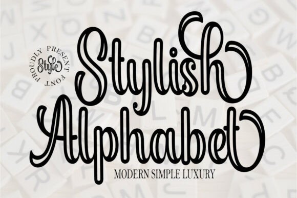 Stylish Alphabet Outline for Modern Editorial Design