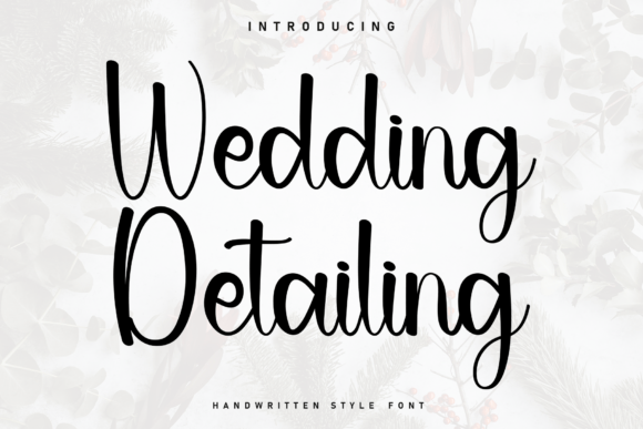 Wedding Detailing Font for Handmade Creations